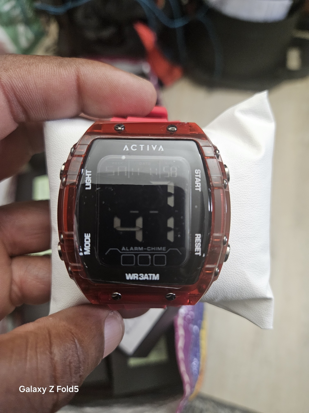 Activa Red Transparent Digital Sports Watch